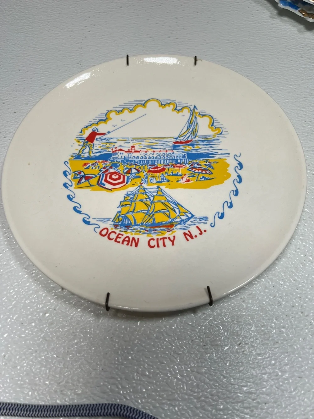 Vintage Ocean City N.J. Decorative Wall Plate - w/Hanger
